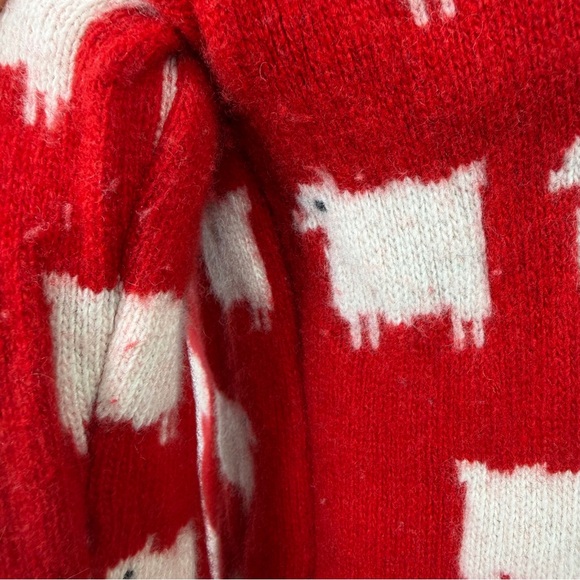 Princess Lady Diana Red Wool Sheep Sweater Warm & Wonderful Novelty Print XS - Picture 6 of 7